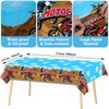 Dirt Bike Birthday Party Supplies Serves 24 Motorcycle Party Paper Plates Napkins Set Motocross Dirt Bike Tablecloth Tableware Kit for Baby Shower Decorations Kids Boys Girls