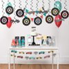 Race Car Party Decorations Wheels Tire Party Decoration Racing Car Party Decor Supplies Hanging Swirls Party Streamers 24pcs Kids Theme Birthday Party Decor Banner, Assembled and Ready to Use