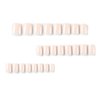 Press on Nails Short Square Fake Nails with Nail Glue Milky White False Nails with Artificial Glossy Designs Acrylic Extra Short Nails Full Cover Stick on Nails for Women Girls