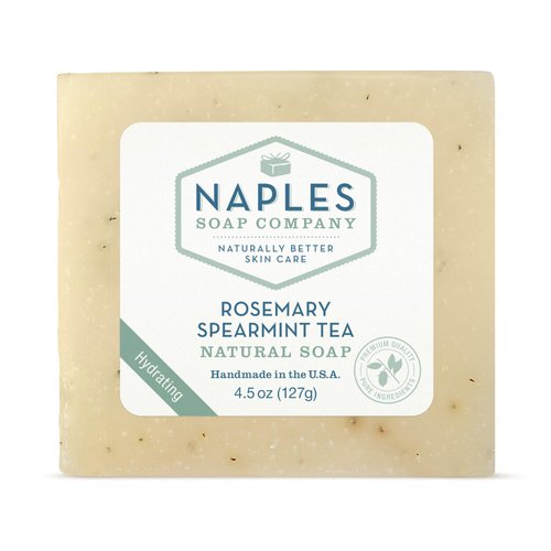Naples Soap Company Natural Shea Butter and Olive Oil Soap Bar – Antioxidant-Rich, Naturally Moisturizes for Smooth, Supple Skin – No Harmful Ingredients – Rosemary Spearmint Tea Tree, 4.5 oz