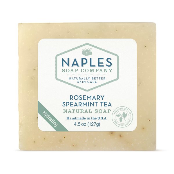 Naples Soap Company Natural Shea Butter and Olive Oil Soap Bar – Antioxidant-Rich, Naturally Moisturizes for Smooth, Supple Skin – No Harmful Ingredients – Rosemary Spearmint Tea Tree, 4.5 oz