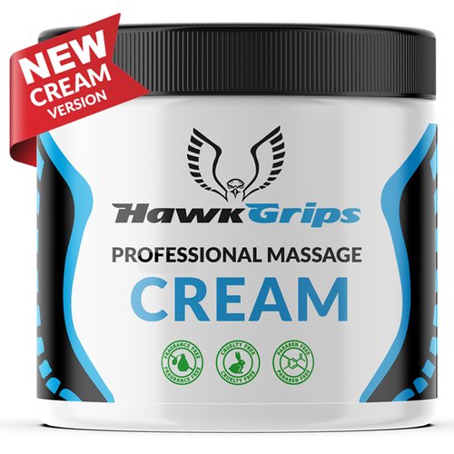 HawkGrips 8oz Massage Cream, Unscented, Massage Cream for Massage Therapy, IASTM Massage Cream, Deep Tissue, Cupping Therapy, Whole Body Muscle Cream, Neck, Foot, Non-Greasy, Non-Staining, Pack of 1