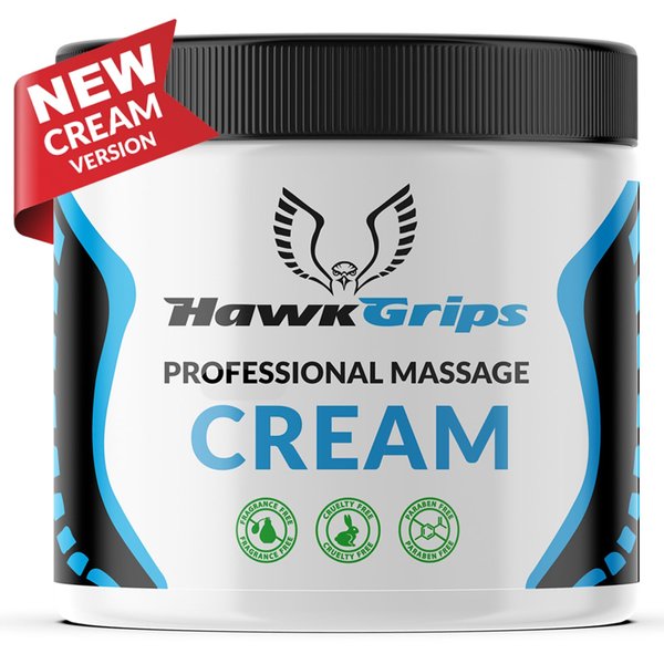 HawkGrips 8oz Massage Cream, Unscented, Massage Cream for Massage Therapy, IASTM Massage Cream, Deep Tissue, Cupping Therapy, Whole Body Muscle Cream, Neck, Foot, Non-Greasy, Non-Staining, Pack of 1
