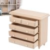 Fippkargo 1:12 Wooden Table Square 8 Button Dollhouse Movement Cabinet Sleeping Cabinet Mini Furniture Solid Wood Miniature Model Beautiful Color Kit Handcraft DIY Model Gift Supplies Accessories