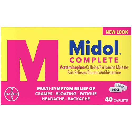 Midol Complete Maximum Strength Pain Reliever Caplets 40 ea (Pack of 4)