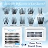 Lash Clusters 84 Pcs Cluster Lashes Eyelash Clusters DIY Cluster Eyelash Extensions Individual Lashes Thin Band & Soft(Sprout,D-8-16mix)
