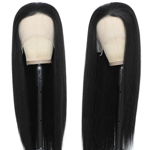 Straight Lace Front Wigs Human Hair 180% 13x4x1 HD Lace Front Wig for Black Women 26inch Pre Plucked with Baby Hair Transparent Glueless Brazilian Straight Lace Frontal Wig with Natural HairLine
