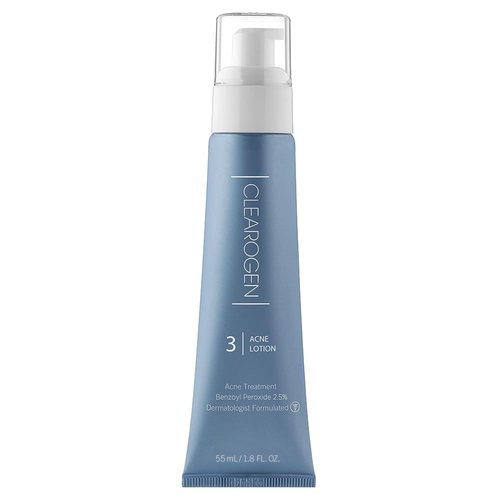Clearogen Acne Lotion with Benzoyl Peroxide, Acne Cream, Face Moisturizer Acne Prone Skin, Acne Moisturizer for Face, 1.8 Fl oz