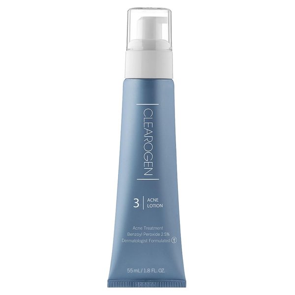 Clearogen Acne Lotion with Benzoyl Peroxide, Acne Cream, Face Moisturizer Acne Prone Skin, Acne Moisturizer for Face, 1.8 Fl oz