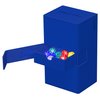 Ultimate Guard Flip 'n' Tray 200+, Deck Case for 200 Double-Sleeved TCG Cards +Dice Tray, Blue, Independent Magnetic Closure & Microfiber Inner Lining
