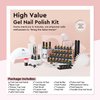 MEFA 56 Pcs Gel Nail Polish Kit with U V Light 48W Nail Dryer, 32 Colors Nude Pink Gray Gel Nail Polish Set with Base and Matte/Glossy Top Coat Nail Art Decorations Manicure Tools DIY Salon Home Gifts