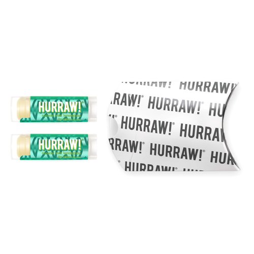 Hurraw! Coconut, Mint, Lemongrass (Pitta) Lip Balm, 2 Pack: Organic, Certified Vegan, Cruelty and Gluten Free. Non-GMO, 100% Natural Ingredients. Bee, Shea, Soy and Palm Free. Made in USA