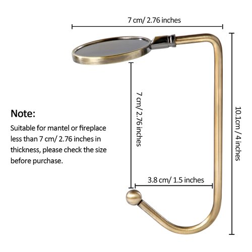 Sunshane 4 Pieces Christmas Stocking Holders Mantel Hooks Hanger Christmas Safety Hang Grip Stockings Clip for Christmas Party Decoration, Bronze