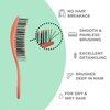 Ninabella Detangler Hair Brush for Women,Men&Kids-Does not Pull on Hair-Hair Straightening Brush for Straight, Curly&Wet Hair-Unique Wave Detangler Brush-Recycled Material–red