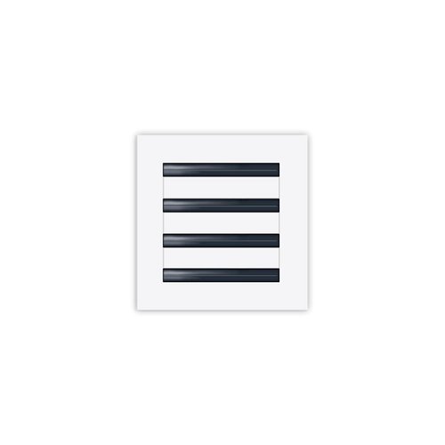 BUILDMART - 8x8 Modern AC Vent Cover - Decorative White Air Vent - Standard Linear Slot Diffuser - Register Grille for Ceiling, Walls & Floors - Texas Buildmart