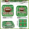 Hegbolke Paper Football Plate Set - 60 Pcs 9''/7'' Plates & Napkins for Game Day Party, Serves 20