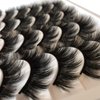 Gmagictobo False Eyelashes 20MM Thick Mink Lashes Pack 16 Pairs Fluffy Dramatic Fake Eyelashes 2 Styles 5D Long Soft Handmade Eye Lashes Multipack