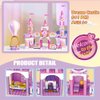 JIMUJIA Princess Castle Girls Building Blocks Toys 541 Pieces Multi Shaped Castle Hot Air Balloon Toys for Girls Construction Bricks Christmas Birthday Gift for Kids Age 6-12 and Up