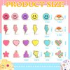 Yilloog 24 Pcs Chenille Patches Cute Iron on Patches Rainbow Heart Smile Face Castle Anchor Star Patches Applique Sew on Patches for Jackets Clothing Fabric(Fresh Style)