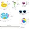 Pool Photo Booth Props Beach Pool Party Favors Summer Party Photo Props for Baby Shower, Birthday, Hawaii