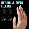TOMICCA Short Almond Nail Tips, 504Pcs Soft Gel Nail Tips, 12 Sizes Pre-Shaped Half Matte Fake Clear Gelly Tips, Press on Acrylic Nails for Nail Extension DIY Nail Salon