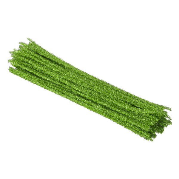 PATIKIL 30cm/11.8" Pipe Cleaners Chenille Stem, 100Pcs Glitters Fuzzy Sticks Pipe Cleaner Craft Supplies for DIY Art Creative Decoration Projects, Grass Green