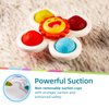 LiKee Strong Suction Cup Fidget Spinnerz Sensory Bath Toys for Baby 12 18 Months Airplane Car Travel Table & Window Toys for 1 2 Year Old Toddler Boys and Girls (Sun)