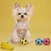 Pawdoer Squeaky Dog Ball - Soft Latex Rubber Squeaky Dog Toys for Small Dogs Puppies - Cute Bounce Dog Squeak Toys Play Fetch Soccer Ball