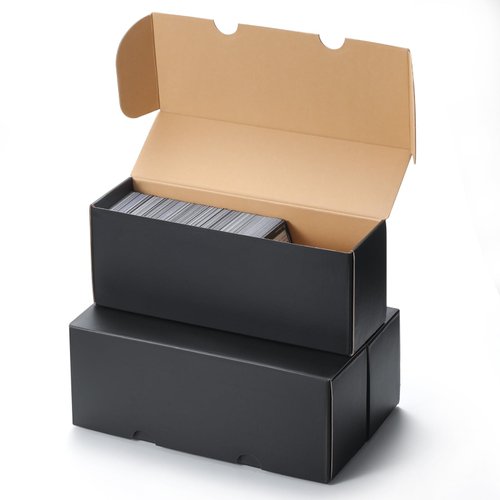 ZY PLUM Trading Card Storage Box 3 Pack Cardboard Card Boxes for Sports Cards,TCG and MTG Playing Cards Organizer and Collection,Hold 1800 Cards