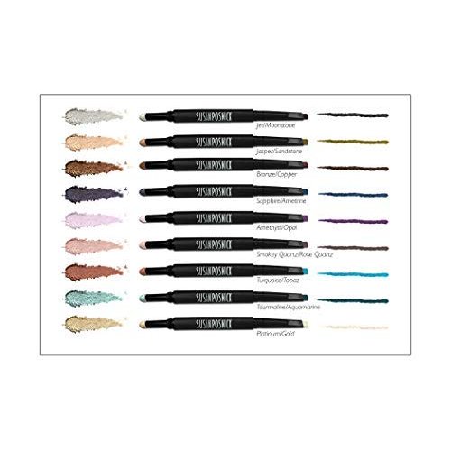 Susan Posnick, COLOREYEDEFINE (Platinum/Gold) - Natural Eye Makeup: 4 in 1 Eyeliner, Liner As Shadow, Eye Shadow, Brow Wand/USA