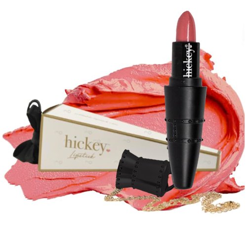 Hickey Lipstick Organic Nude Refillable Lipstick | 24 Hour Lipstick for Women | Moisturizing & Long Lasting Lipstick, Gluten Free, Vegan and Highly Pigmented Lipstick with Velvet Finish