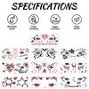 Halloween Face Temporary Tattoos Face Stickers Day of the Dead Makeup Tattoo Stickers Eye Shadow Stickers Spider Spiderweb Temporary Face Stickers for Women Halloween Accessories Tattoo Decals 10Pcs