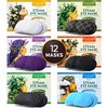 Heated Eye Steam Mask Dry Eyes Self Warm Compress Dark Circles Puffiness Treatment Warming Eye Mask for Relaxation & Moist Heat Therapy Fatigue, Stress, and Migraine 12 Pack 6 Aromas Home Spa Eye Pad