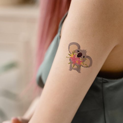 35 Pcs Koala Temporary Tattoos for Kids Birthday Party Supplies Decorations Favors Cute Small Animal Fake Tattoos Stickers for Girls Boys Gifts Classroom School Prizes Rewards