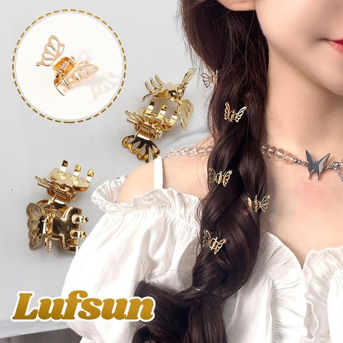 30 Pieces Hair Clips Golden Metals Hollow Butterfly Mini Hair Accessories Strong Hold Jaw Cute Decorative Small Hair Clips (Sliver)