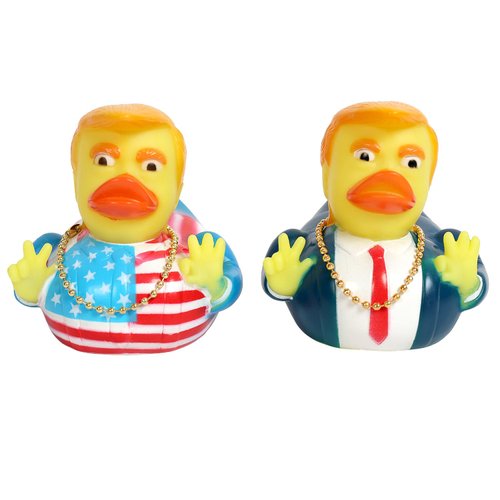 ERBIQ 2Pack Donald Trump Duck, Funny Trump Ducks for Geeps, Rubber Duck Bath Toys , Car Dashboard Decorations, Trump Gifts
