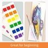 COIPLAY 648 Color Blocks Watercolor Paint Set, 52-Bookmarks, 3 Brushes, Silicone Cup, Travel & Adventure Coloring Books, for All Ages, Travel-Friendly, Easy to Use,No Mess, All in One Art Supplies