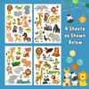 Leesgel Jungle Theme Party Supplies, Temporary Tattoos for Kids Tattoos, Wild One Safari Birthday Decorations Zoo Animal Birthday Party Supplies (62 Styles Metallic Glitter Tattoos)