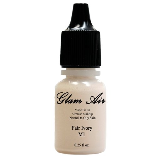 Glam Air Airbrush Makeup Matte Foundation Water-based Makeup (0.25 Oz.) (Ideal for Normal to Oily Skin)(choose Your Color From the Drop Down Menu) (M1 Fair Ivory)
