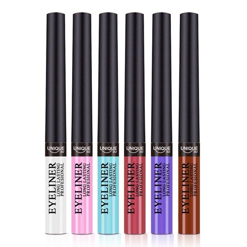 UNIQUE2U Matte Liquid Eyeliner 6 Pieces 6 Colors Professional Bright-colored Long Lasting Waterproof Eyeliner Eye Liner Pen Set, Best Liquid Eyeliner