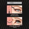 KISS Magnetic Eyeliner & Lash Kit, Lure, 1 Pair of Synthetic False Eyelashes With 5 Double Strength Magnets and Smudge Proof, Biotin Infused Black Magnetic Eyeliner with Precision Tip Brush
