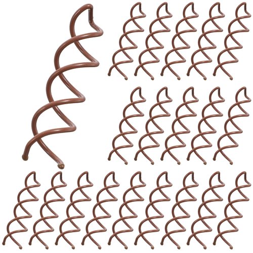 Molain 20PC Spiral Hair Pins, Twist Hair Pins Corkscrew Hair Pins Spin Pins Non-Scratch Round Clip Twist Screw Hair Pin for Women Hair Style DIY (Brown)