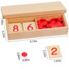 Hidoggy Montessori Cards and Counters Math Games Early Education Learning Numbers Counting Toy
