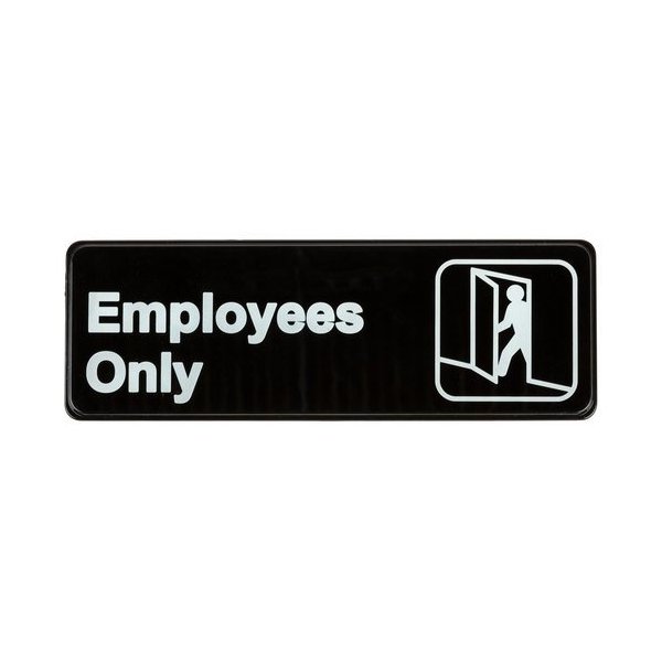 Thunder Group PLIS9304BK "Employee Only" Information Sign with Symbols, 9 by 3-Inch (Quantity: 2)