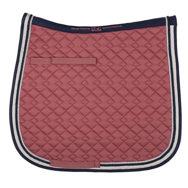 USG United Sportproducts Germany 14450004-272-350-402 Dressage Saddle Cloth, White/Navy Blue
