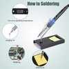 Soldering Iron Kit, 80W 110V LCD Digital Welding, 356-896℉(180-480℃), Portable Adjustable Temperature Soldering Kit, for Metal, Jewelry, Electric Repairing, DIY