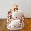 JeVenis Brown Bear Cake Decoration Baby Bear Baby Shower Cake Topper Bears Cake Decoration Baby Shower Birthday Cake Decoration