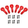 6Pcs Vgoohobby 25T Aluminum Servo Horns,RC 25 Tooth Steering Arm M3 Threads for RC Car Truck Buggy Airplane Boat,Red