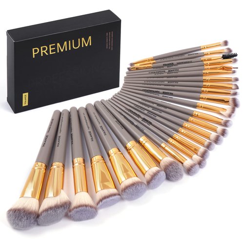 MAANGE Makeup Brushes, 25pcs Makeup Brush Set Premium Synthetic Concealer Blush Foundation Eyeshadow Brush Professional Make up Brushes with Gift Box(Black)