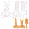 Set of 3 Hairdressing themed Cookie Cutters (Cutting Scissors, Thinning Scissors, Hair Comb), 3 pieces - Bakerlogy